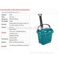 plastic shopping basket with wheels/convenient shopping basket